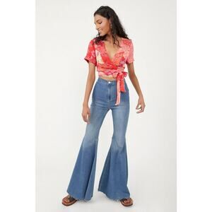 Free People NWT Boho Ashley Wrap Crop Top